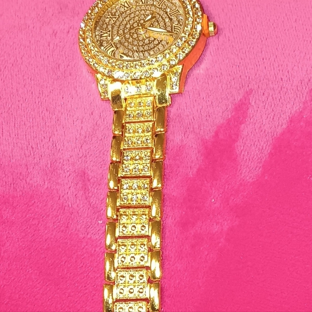 Gold silver watch